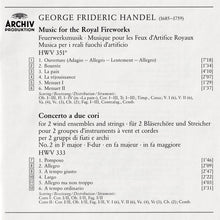 Load image into Gallery viewer, George Frideric Handel* / The English Concert, Trevor Pinnock : Music For The Royal Fireworks, Concerti A Due Cori (CD, Album)