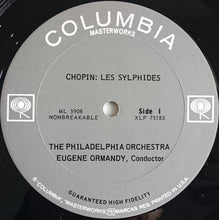 Laden Sie das Bild in den Galerie-Viewer, Chopin* / Delibes* - Eugene Ormandy, The Philadelphia Orchestra : Three Favorite Ballets (Les Sylphides / Suite From Sylvia / Suite From Coppélia) (LP, Mono)