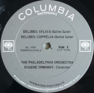 Chopin* / Delibes* - Eugene Ormandy, The Philadelphia Orchestra : Three Favorite Ballets (Les Sylphides / Suite From Sylvia / Suite From Coppélia) (LP, Mono)
