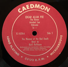Load image into Gallery viewer, Basil Rathbone Reads Edgar Allan Poe : Basil Rathbone Reads Edgar Allan Poe (LP, RE)