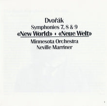 Charger l'image dans la galerie, Dvořák*, Minnesota Orchestra, Neville Marriner* : Symphonies 7, 8 & 9 «New World» (2xCD, RE)