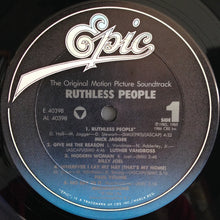 Load image into Gallery viewer, Various : Ruthless People (The Original Motion Picture Soundtrack) (LP, Comp, Pit)
