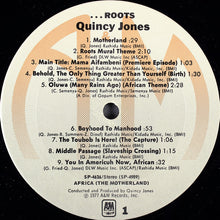 Charger l'image dans la galerie, Quincy Jones : Roots (The Saga Of An American Family) (LP, Album, Pit)
