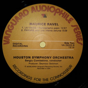 Ravel*, Sergiu Comissiona, Houston Symphony Orchestra : Daphnis Et Chloe, La Valse, Pavane Pour Une Infante Defunte (LP)