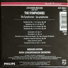 Charger l'image dans la galerie, Johannes Brahms, Concertgebouworkest, Bernard Haitink : The Symphonies (4xCD, Comp, RE, RM + Box, Comp)