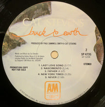 Laden Sie das Bild in den Galerie-Viewer, Cat Stevens : Back To Earth (LP, Album, Promo, Mon)