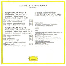 Load image into Gallery viewer, Ludwig van Beethoven / Herbert von Karajan / Berliner Philharmoniker : Symphonien Nr. 1 & 4 / Ouvertüre "Egmont" (CD, Comp, RM)
