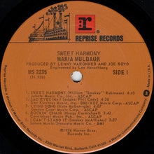 Laden Sie das Bild in den Galerie-Viewer, Maria Muldaur : Sweet Harmony (LP, Album, San)