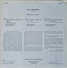 Laden Sie das Bild in den Galerie-Viewer, Paul Hindemith, Dieter Klöcker, Werner Genuit / Michael Kühn, Ernst Prappacher / Richard Laugs : Chamber Music • Volume IV (Sonata For Clarinet And Piano / Sonata For Oboe And Piano / Sonata For Bassoon And Piano) (LP, Album)