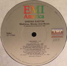 Load image into Gallery viewer, Sheena Easton : Madness, Money And Music (LP, Album, Jac)