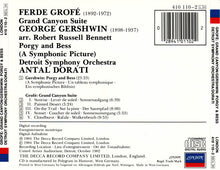 Charger l'image dans la galerie, Grofé*, Gershwin*, Detroit Symphony Orchestra, Antal Dorati : Grand Canyon Suite / Porgy And Bess (A Symphonic Picture) (CD)