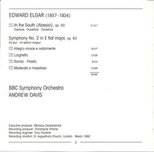 Charger l'image dans la galerie, Elgar* - BBC Symphony Orchestra, Andrew Davis : Symphony No. 2 - In The South Op. 50 (CD, Album)