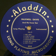 Laden Sie das Bild in den Galerie-Viewer, Maxwell Davis : And His Tenor Sax (LP, Comp, Blu)