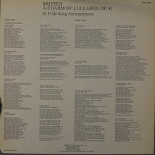 Charger l'image dans la galerie, Benjamin Britten, Bernadette Greevy, Paul Hamburger : A Charm Of Lullabies Op.41 / Folk Song Arrangements (LP, Album, RE)