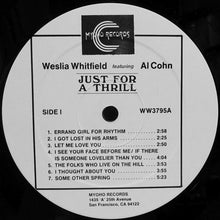 Load image into Gallery viewer, Weslia Whitfield Featuring Al Cohn : Just For A Thrill (LP, Album)