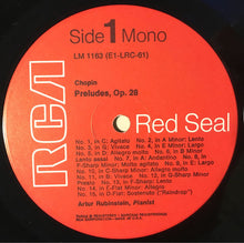 Load image into Gallery viewer, Arthur Rubinstein : Chopin Preludes Op. 28 (LP, Album, Mono, RE, Ind)