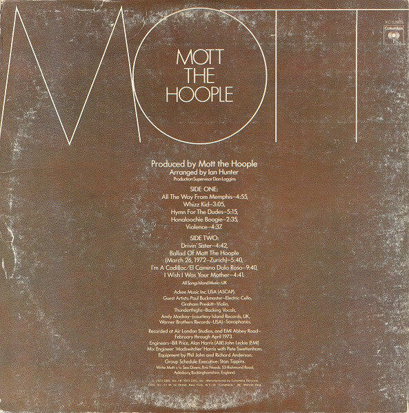 Buy Mott The Hoople : Mott (LP, Album, Ter) Online for a great