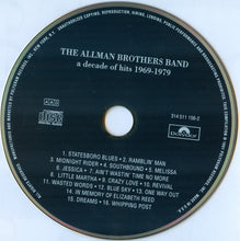 Load image into Gallery viewer, The Allman Brothers Band : A Decade Of Hits 1969 - 1979 (CD, Comp, RE, RM)