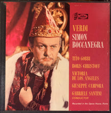 Load image into Gallery viewer, Giuseppe Verdi, Gabriele Santini (2), Tito Gobbi, Boris Christoff, Victoria De Los Angeles, Giuseppe Campora : Simon Boccanegra (3xLP, Album, Mono + Box)