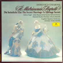 Load image into Gallery viewer, Domenico Cimarosa, Arleen Auger, Julia Hamari, Iulia Várady, Ryland Davies, Dietrich Fischer-Dieskau, Alberto Rinaldi, English Chamber Orchestra, Daniel Barenboim : Il Matrimonio Segreto (The Secret Marriage) (3xLP, Album, Box)