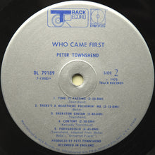 Load image into Gallery viewer, Peter Townshend* : Who Came First (LP, Album, Pin)