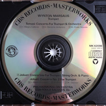 Load image into Gallery viewer, Wynton Marsalis, Tomasi*, Jolivet*, Philharmonia Orchestra, Esa-Pekka Salonen : Concerto For Trumpet And Orchestra / Concerto No. 2 For Trumpet - Concertino For Trumpet, String Orchestra And Piano (CD)