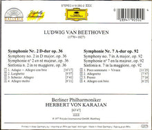 Load image into Gallery viewer, Ludwig van Beethoven / Berlin Philharmonic Orchestra* / Herbert von Karajan : Symphonies Nos. 2 & 7 (CD, Comp, RM, PDO)