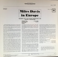 Laden Sie das Bild in den Galerie-Viewer, Miles Davis : Miles Davis In Europe (LP, Album, RE)