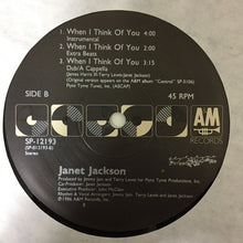 Load image into Gallery viewer, Janet Jackson : When I Think Of You (Dance Remix) (12", Single, Bla)
