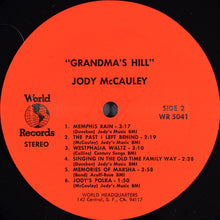 Laden Sie das Bild in den Galerie-Viewer, Jody McCauley : Grandma's Hill (LP)