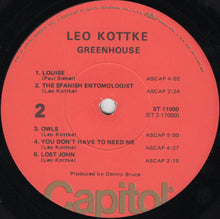 Load image into Gallery viewer, Leo Kottke : Greenhouse (LP, Album, RP, Los)