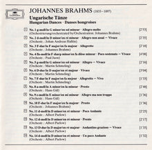 Load image into Gallery viewer, Johannes Brahms - Wiener Philharmoniker, Claudio Abbado : 21 Ungarische Tänze - Hungarian Dances - Danses Hongroises (CD, Album, RE)