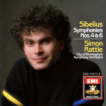 Load image into Gallery viewer, Jean Sibelius, Sir Simon Rattle, City Of Birmingham Symphony Orchestra : Symphonies Nos. 4 & 6 (CD)
