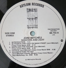 Load image into Gallery viewer, Joni Mitchell : Shadows And Light (2xLP, Album, Promo, All)