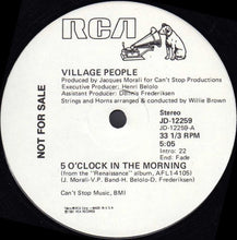 Load image into Gallery viewer, Village People : 5 O'Clock In The Morning (12", Promo)
