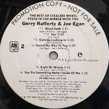 Load image into Gallery viewer, Gerry Rafferty And Joe Egan : Stuck In The Middle With You (The Best Of Stealers Wheel) (LP, Album, Comp, Promo)