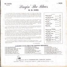 Laden Sie das Bild in den Galerie-Viewer, B.B. King : Singin' The Blues (LP, Album, Mono)