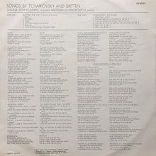 Load image into Gallery viewer, Tchaikovsky*, Britten*, Galina Vishnevskaya, Mstislav Rostropovich : Songs By Tchaikovsky And Britten (LP)