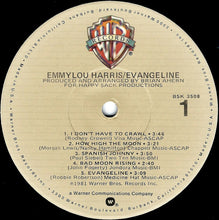 Laden Sie das Bild in den Galerie-Viewer, Emmylou Harris : Evangeline (LP, Album, Jac)