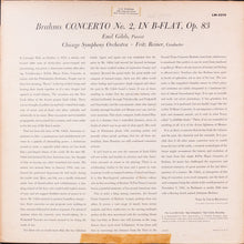 Load image into Gallery viewer, Brahms* - Reiner*, Chicago Symphony*, Gilels* : Brahms Concerto No.2 (LP, Album, Mono, RE)
