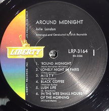 Laden Sie das Bild in den Galerie-Viewer, Julie London : Around Midnight (LP, Album, Mono)