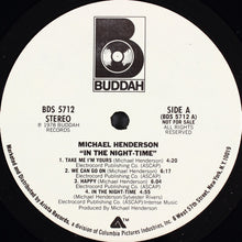 Load image into Gallery viewer, Michael Henderson : In The Night-Time (LP, Album, Promo, Pit)