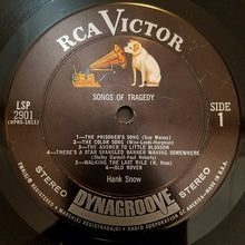 Laden Sie das Bild in den Galerie-Viewer, Hank Snow : Songs Of Tragedy (LP, Album, Hol)