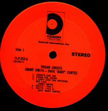 Load image into Gallery viewer, Jimmy Smith & Dave "Baby" Cortez : Organ Greats (LP, Comp)