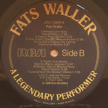 Load image into Gallery viewer, Fats Waller : A Legendary Performer (LP, Comp, RE, RM, Ind)