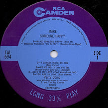 Laden Sie das Bild in den Galerie-Viewer, Perry Como : Make Someone Happy (LP, Hol)