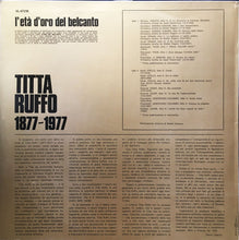 Load image into Gallery viewer, Titta Ruffo : 1877-1977 (LP, Comp)