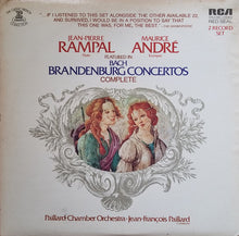 Load image into Gallery viewer, Jean-Pierre Rampal, Maurice André, Bach*, Paillard Chamber Orchestra*, Jean-François Paillard : Brandenburg Concertos Complete (2xLP, RP)