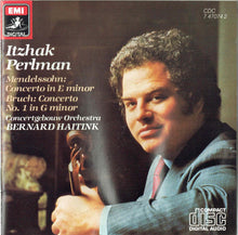 Load image into Gallery viewer, Itzhak Perlman – Mendelssohn* / Bruch* – Concertgebouw Orchestra*, Bernard Haitink : Concerto In E Minor / Concerto No. 1 In G Minor (CD)