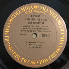 Load image into Gallery viewer, Bernstein* conducts Copland*, New York Philharmonic : Piano Concerto / Music For The Theatre (LP, RE)